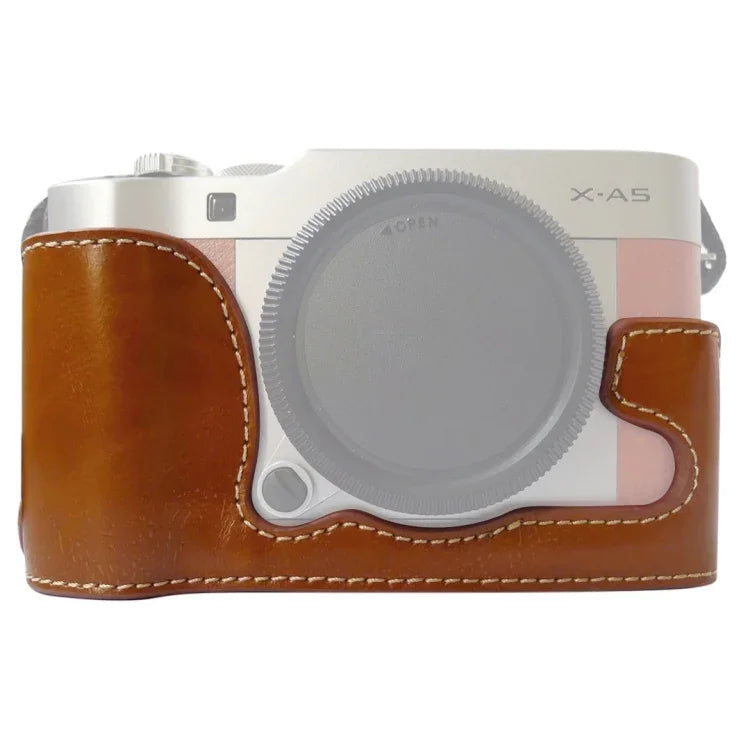 ฐานเคสกล้องหนัง PU ครึ่งตัวเกลียว 1/4 นิ้ว สำหรับ FUJIFILM X-A5 / X-A20, สำหรับ FUJIFILM XA5