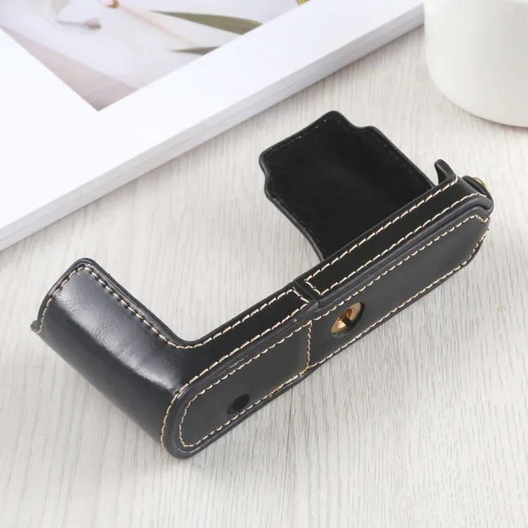 ฐานเคสกล้องหนัง PU ครึ่งตัวเกลียว 1/4 นิ้ว สำหรับ Leica DLUX TYP 109, สำหรับ Leica D109, สำหรับ Leica D901