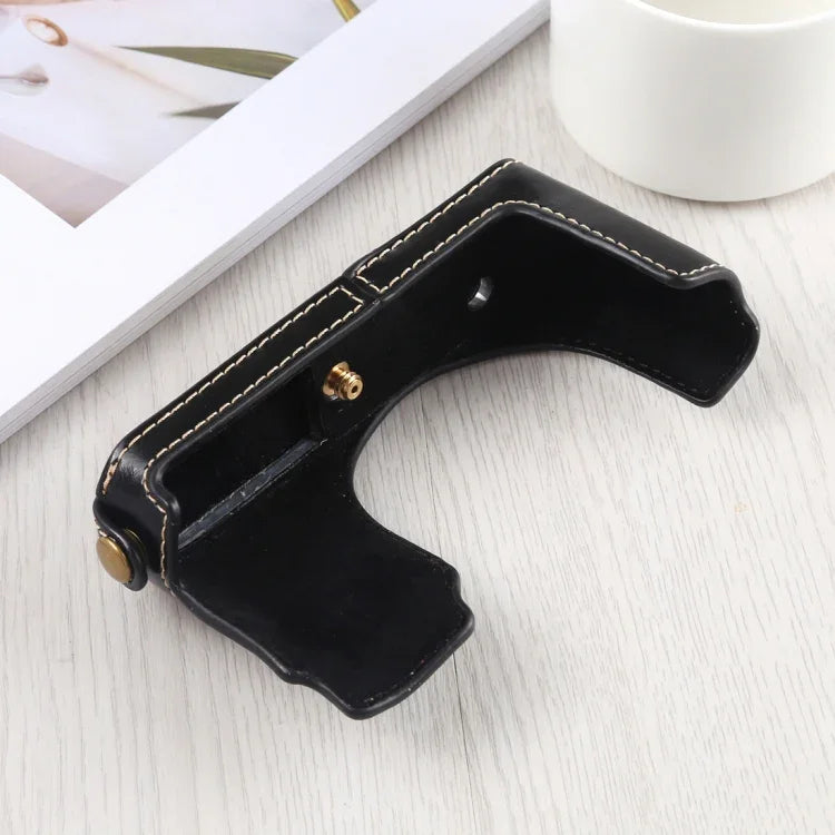 ฐานเคสกล้องหนัง PU ครึ่งตัวเกลียว 1/4 นิ้ว สำหรับ Leica DLUX TYP 109, สำหรับ Leica D109, สำหรับ Leica D901