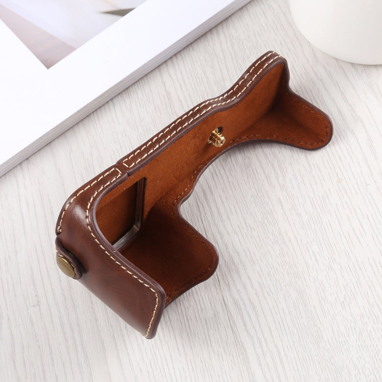 ฐานเคสกล้องหนัง PU ครึ่งตัวเกลียว 1/4 นิ้ว สำหรับ Sony A6400 / ILCE-A6400, สำหรับ Sony A6400