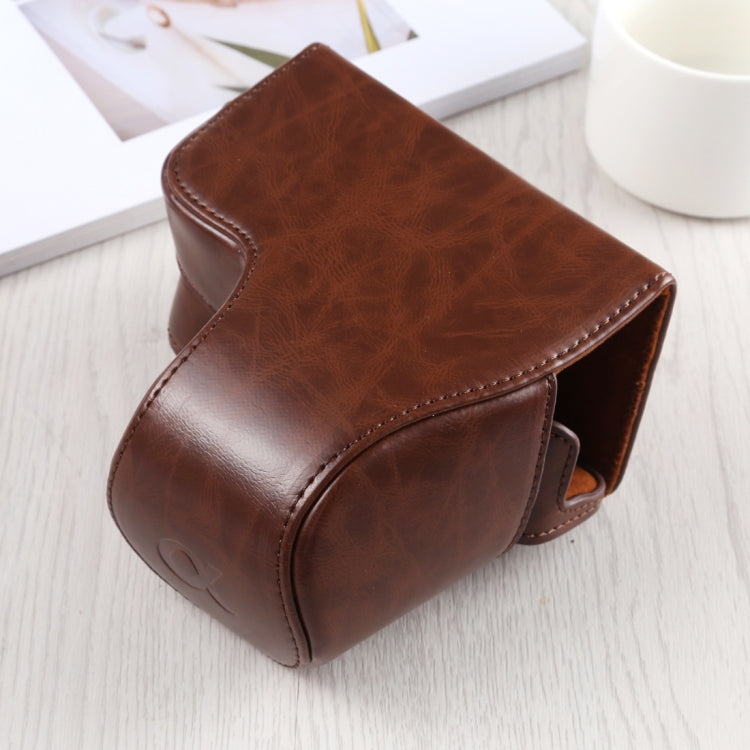 กระเป๋าเคสกล้องหนัง PU ครบตัวพร้อมสายสะพายสำหรับ Sony A6400 / ILCE-A6400, สำหรับ Sony A6400