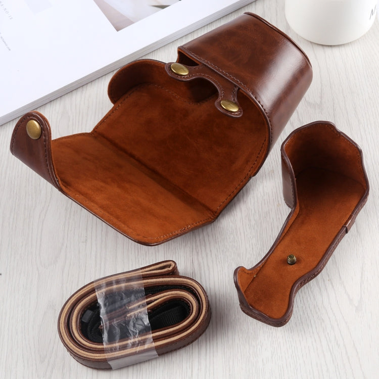 กระเป๋าเคสกล้องหนัง PU ครบตัวพร้อมสายสะพายสำหรับ Sony A6400 / ILCE-A6400, สำหรับ Sony A6400