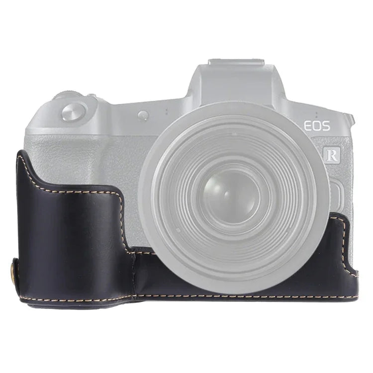 ฐานเคสกล้องหนัง PU ครึ่งตัวเกลียว 1/4 นิ้ว สำหรับ Canon EOS R, สำหรับ Canon R