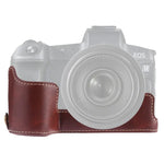 ฐานเคสกล้องหนัง PU ครึ่งตัวเกลียว 1/4 นิ้ว สำหรับ Canon EOS R, สำหรับ Canon R