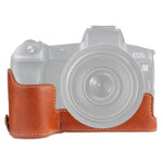 ฐานเคสกล้องหนัง PU ครึ่งตัวเกลียว 1/4 นิ้ว สำหรับ Canon EOS R, สำหรับ Canon R