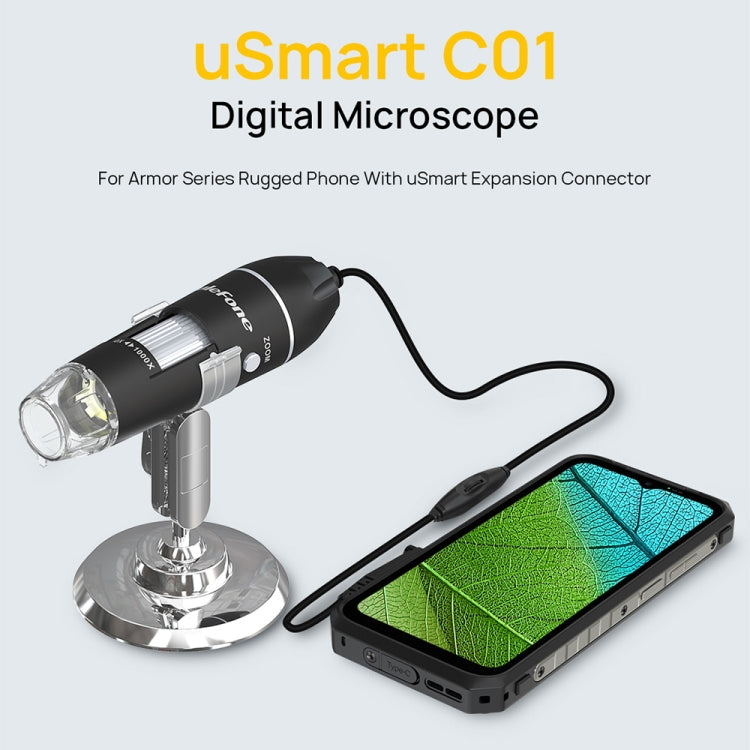 กล้องจุลทรรศน์ดิจิทัลแบบมีสาย Ulefone uSmart C01 สำหรับ Ulefone Armor 18 Series / 9 / 9E & Power Armor 16 Series / 13 / Armor Pad, uSmart C01