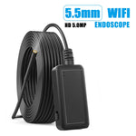 F220 กล้องส่องตรวจปลายสาย HD 5.0MP WIFI ขนาด 5.5mm พร้อมไฟ LED 6 ดวง ความยาว: 5m ความยาว: 5m
