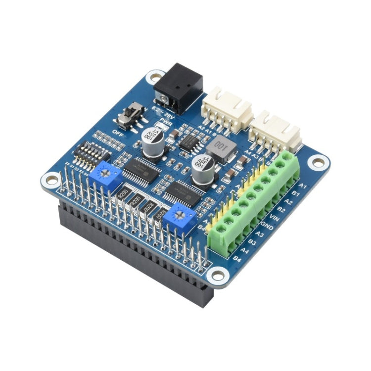 Waveshare HRB8825 HAT มอเตอร์สเต็ปเปอร์สำหรับ Raspberry Pi ขับเคลื่อนมอเตอร์สเต็ปเปอร์สองตัว รองรับไมโครสเต็ปสูงสุด 1/32