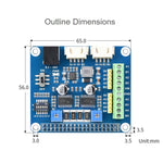Waveshare HRB8825 HAT มอเตอร์สเต็ปเปอร์สำหรับ Raspberry Pi ขับเคลื่อนมอเตอร์สเต็ปเปอร์สองตัว รองรับไมโครสเต็ปสูงสุด 1/32