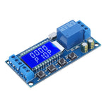 โมดูลรีเลย์หน่วงเวลาจอ LCD ดิจิทัล Micro USB XY-LJ02 6-30V ควบคุมสวิตช์ตั้งเวลา