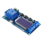 โมดูลรีเลย์หน่วงเวลาจอ LCD ดิจิทัล Micro USB XY-LJ02 6-30V ควบคุมสวิตช์ตั้งเวลา