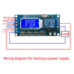 โมดูลรีเลย์หน่วงเวลาจอ LCD ดิจิทัล Micro USB XY-LJ02 6-30V ควบคุมสวิตช์ตั้งเวลา