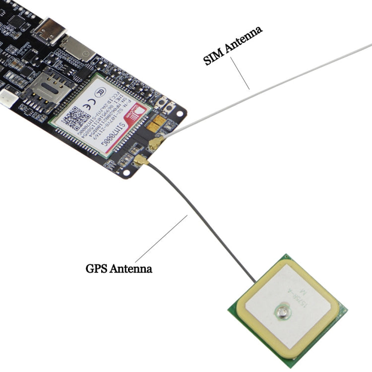 บอร์ดพัฒนาโมดูลชาร์จพลังงานแสงอาทิตย์ที่ถือแบตเตอรี่ WiFi Bluetooth 18560, T-SIM7000G