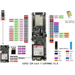 บอร์ดพัฒนาโมดูลชาร์จพลังงานแสงอาทิตย์ที่ถือแบตเตอรี่ WiFi Bluetooth 18560, T-SIM7000G