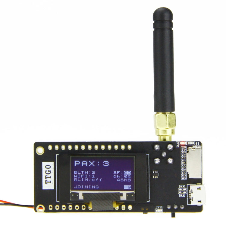 TTGO LORA32 V2.1 ESP32 จอ OLED 0.96 นิ้ว โมดูลบลูทูธ WiFi ไร้สาย 915MHz SMA IP5306 พร้อมเสาอากาศ, 915MHz
