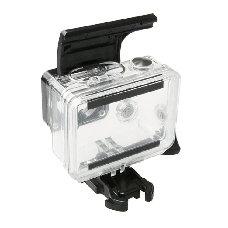 เคสกันน้ำสำหรับกล้องแอคชั่น Gopro HERO4 / 3+ พร้อมคลิปล็อกประตูหลัง ABS พลาสติก, เคสกันน้ำ