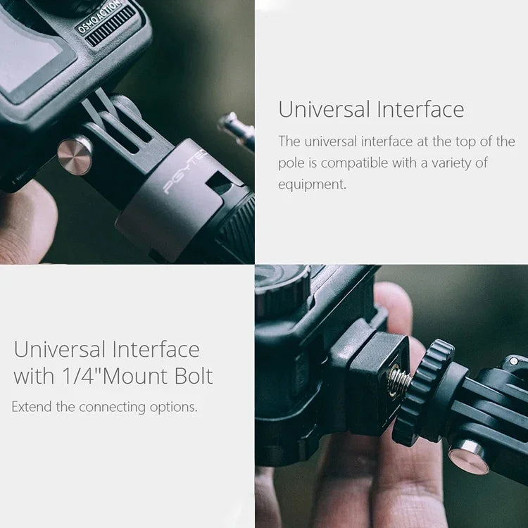 ขาตั้งกล้องแอคชั่น PGYTECH P-GM-117 ขยายได้ พร้อมไม้เซลฟี่สำหรับ DJI Osmo Action, P-GM-117