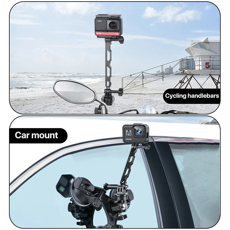 แขนยืดอลูมิเนียมสำหรับจับกล้อง GoPro, Insta360, DJI และกล้องแอคชั่นอื่นๆ