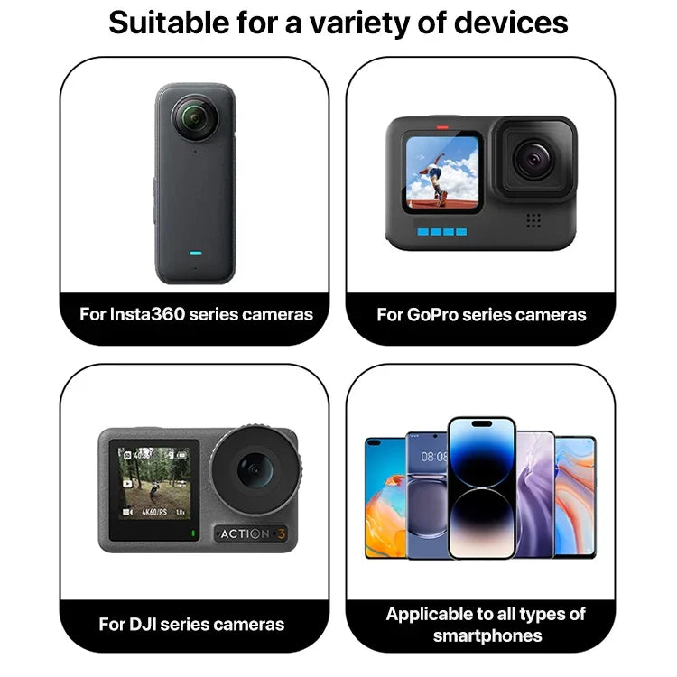 แขนยืดอลูมิเนียมสำหรับจับกล้อง GoPro, Insta360, DJI และกล้องแอคชั่นอื่นๆ