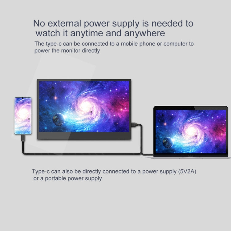 จอแสดงผลพกพา HD ขอบแคบ ขนาด 14 นิ้ว M8 1080P Ultra-thin