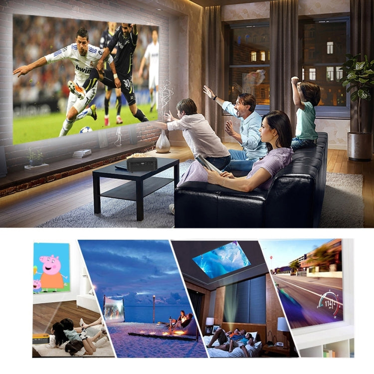 โปรเจคเตอร์พกพา A2000 ความสว่าง 800 ลูเมน LCD สำหรับโฮมเธียเตอร์ รองรับ 1080P ปลั๊ก AU