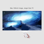 โปรเจคเตอร์อัจฉริยะพกพา P09 4K Ultra HD DLP พร้อมรีโมทอินฟราเรด Amlogic S905X 4-Core A53 ความเร็วสูงสุด 1.5GHz Android 6.0, 1GB+8GB รองรับ WiFi 2.4G/5G, บลูทูธ, การ์ด TF