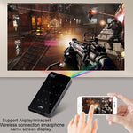 โปรเจคเตอร์อัจฉริยะพกพา P09 4K Ultra HD DLP พร้อมรีโมทอินฟราเรด Amlogic S905X 4-Core A53 ความเร็วสูงสุด 1.5GHz Android 6.0, 1GB+8GB รองรับ WiFi 2.4G/5G, บลูทูธ, การ์ด TF