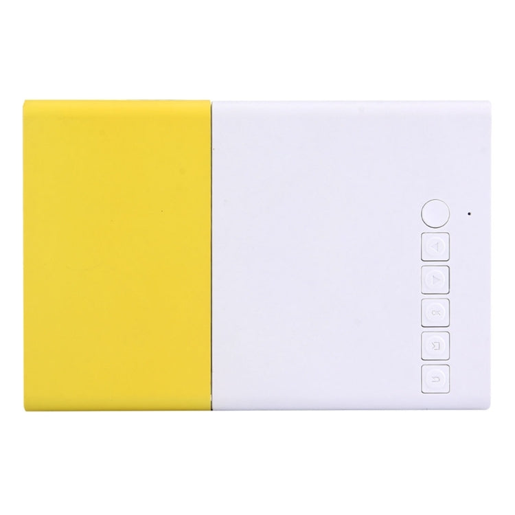 YG-300 โปรเจคเตอร์ LED 0.8-2M 24-60 นิ้ว 400-600 ลูเมน โรงภาพยนตร์ที่บ้านความละเอียด HD พร้อมสายแปลงวิดีโอ 3 in 1 และรีโมทคอนโทรล, ขนาด: 12.6 x 8.6 x 4.6 ซม., ปลั๊ก EU