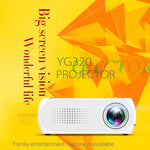 YG320 โปรเจคเตอร์ LED ขนาดเล็ก 320*240 โรงภาพยนตร์ที่บ้าน, รองรับ HDMI & AV & SD & USB