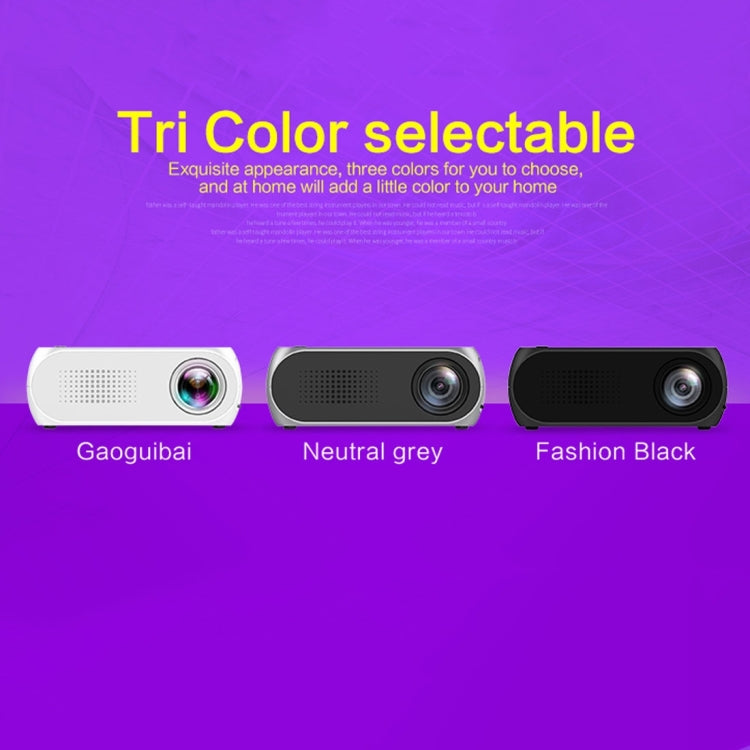 YG320 โปรเจคเตอร์ LED ขนาดเล็ก 320*240 โรงภาพยนตร์ที่บ้าน, รองรับ HDMI & AV & SD & USB