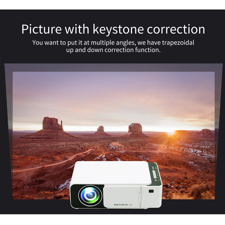 T5 โปรเจคเตอร์สมาร์ท LED+LCD ความสว่าง 100 ANSI ลูเมน ความละเอียด 1024x600, รองรับ HDMI / การ์ด SD / USB 2 ช่อง / ช่องเสียง 3.5 มม., รุ่นแสดงหน้าจอเดียวกัน, รุ่นแสดงหน้าจอเดียวกัน