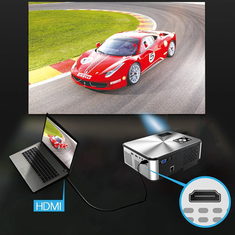 Cheerlux C9 โปรเจคเตอร์สมาร์ทความละเอียด 1280x720 720P HD, รองรับ HDMI x 2 / USB x 2 / VGA / AV, C9 (สีดำ), C9, C9 (สีดำเทา)