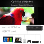 D13 2+16G โปรเจคเตอร์พกพาขนาดเล็ก ความละเอียด 854 x 480 Android 7.1.2 4K DLP สมาร์ท LED WIFI โรงภาพยนตร์ที่บ้าน, รองรับ USB / TF / HDMI