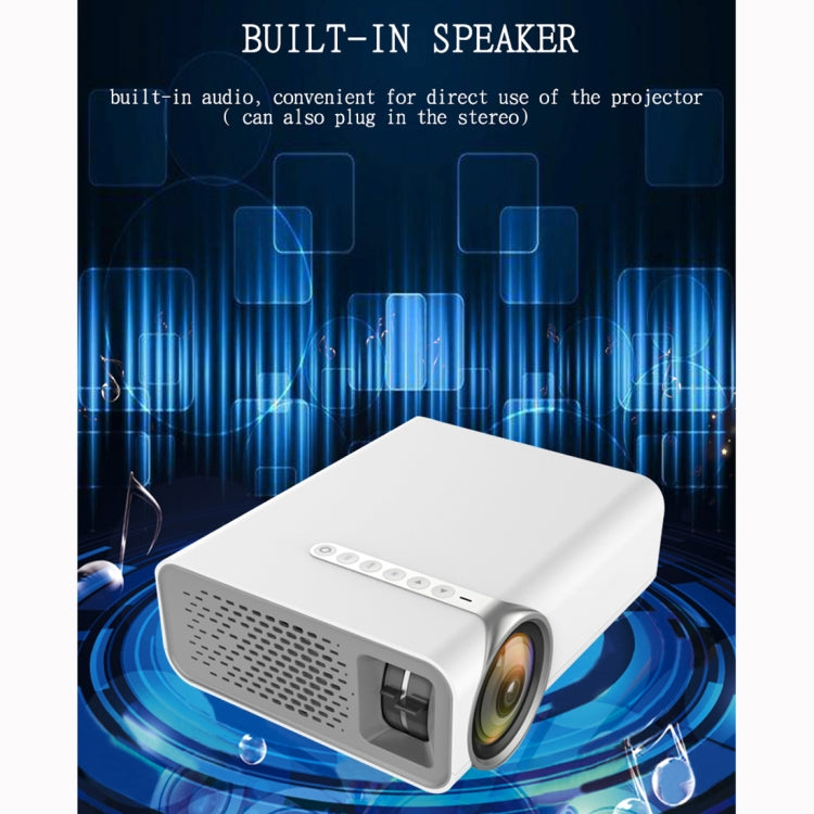 โปรเจคเตอร์ LED ขนาดเล็ก YG520 ความละเอียด 800x480 1800LM สำหรับโฮมเธียเตอร์ รองรับ HDMI, AV, SD, USB และ VGA รุ่นสำหรับมือถือ