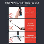 ขาตั้งกล้องมือถือแบบชิ้นเดียว RUIGPRO ไม้เซลฟี่แบบยืดหดได้สำหรับ GoPro, Insta360, DJI และกล้องแอคชันอื่นๆ สีดำ