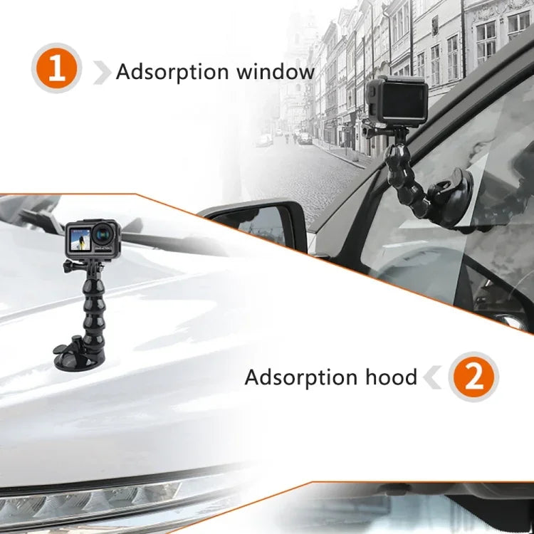 ขาตั้งหนีบแบบดูด Suction Cup Jaws Flex สำหรับ GoPro, Insta360, DJI และกล้องแอคชั่นอื่นๆ, ขาตั้งหนีบ Jaws Flex
