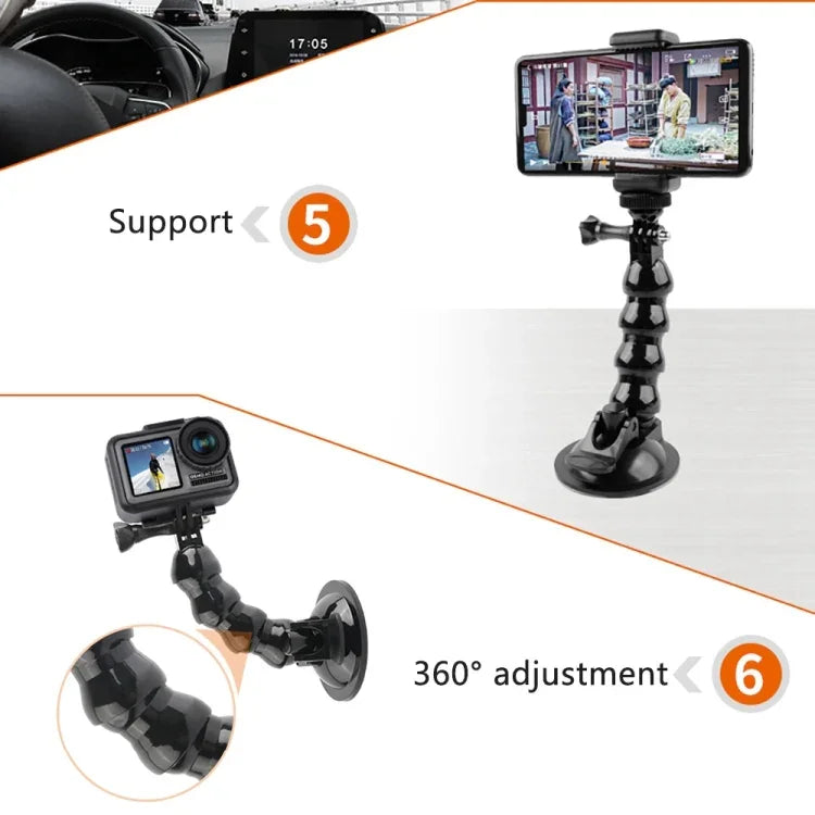 ขาตั้งหนีบแบบดูด Suction Cup Jaws Flex สำหรับ GoPro, Insta360, DJI และกล้องแอคชั่นอื่นๆ, ขาตั้งหนีบ Jaws Flex