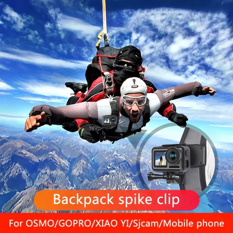 ขาตั้งคลิปหนีบกระเป๋าเป้หมุนได้ 360 องศา RUIGPRO พร้อมสกรูสำหรับ GoPro, Insta360, DJI และกล้องแอคชันอื่นๆ, คลิปหมุน 360 องศา