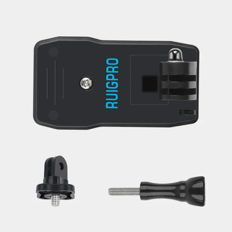 ขาตั้งคลิปหนีบกระเป๋าเป้หมุนได้ 360 องศา RUIGPRO พร้อมสกรูสำหรับ GoPro, Insta360, DJI และกล้องแอคชันอื่นๆ, คลิปหมุน 360 องศา