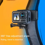 ขาตั้งคลิปหนีบกระเป๋าเป้หมุนได้ 360 องศา RUIGPRO พร้อมสกรูสำหรับ GoPro, Insta360, DJI และกล้องแอคชันอื่นๆ, คลิปหมุน 360 องศา