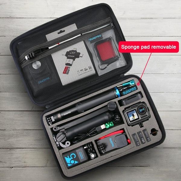 กล่องใส่ของแบบพกพากันกระแทกกันน้ำ RUIGPRO สำหรับ DJI Osmo Action ขนาด: 17.3cm x 12.3cm x 6.5cm, ขนาดเล็ก