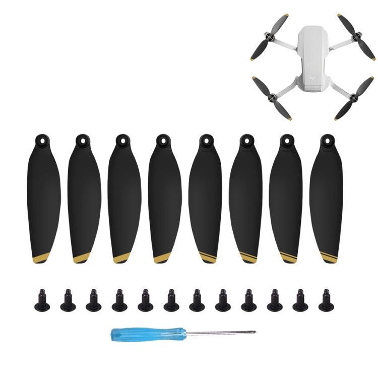 ชุด 8 ชิ้น ใบพัดปีกปลดเร็วเสียงต่ำ Sunnylife 4726F สำหรับ DJI Mavic Mini 1, สำหรับ DJI Mavic Mini 1 สีเงิน, สำหรับ DJI Mavic Mini 1 สีทอง