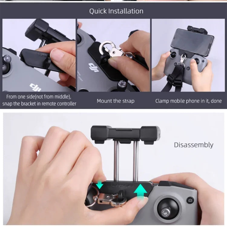 สายคล้องพร้อมตะขอแขวนรีโมทคอนโทรล Sunnylife AIR2-Q9294 สำหรับ DJI Mavic Air 2