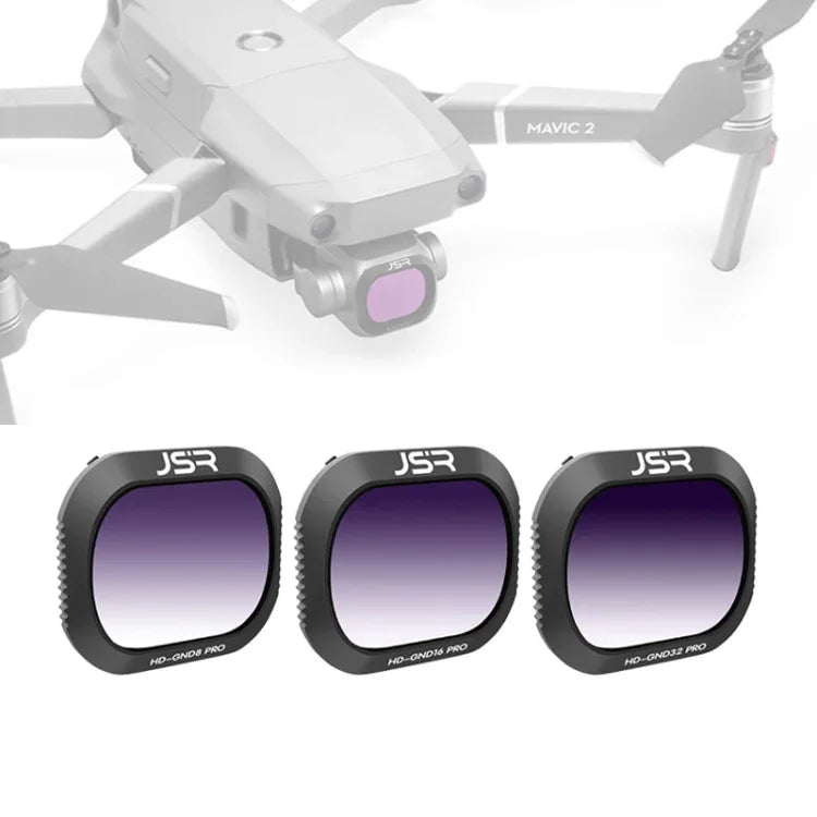 ฟิลเตอร์เลนส์เกรเดียนท์ 3 in 1 GND8+GND16+GND32 สำหรับโดรน JSR DJI MAVIC 2 Pro, GND8+GND16+GND32