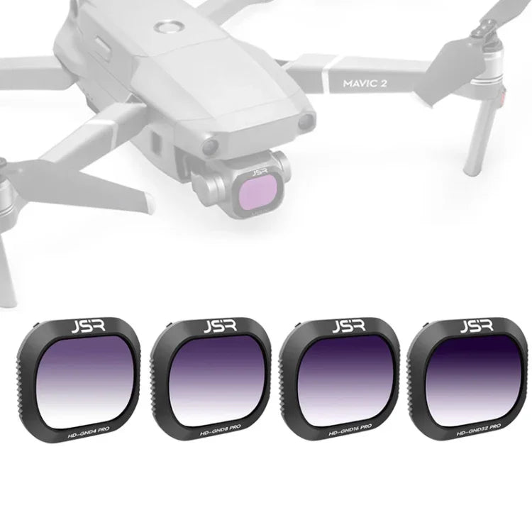 ฟิลเตอร์เลนส์กรองแสง JSR Drone 4 in 1 Gradient GND4+GND8+GND16+GND32 สำหรับ DJI MAVIC 2 Pro, GND4+GND8+GND16+GND32