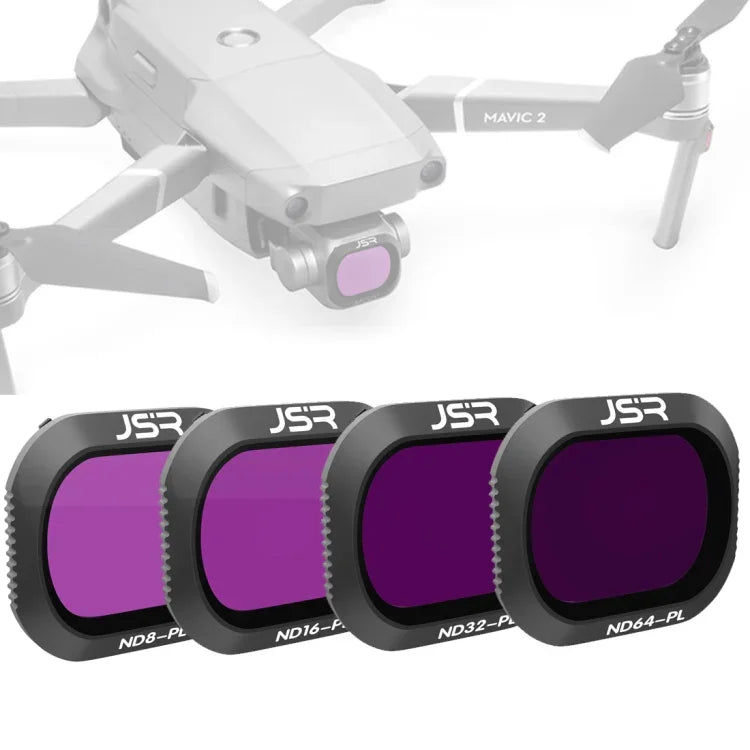 ฟิลเตอร์เลนส์กรองแสง JSR Drone 4 in 1 ND8PL+ND16PL+ND32PL+ND64PL สำหรับ DJI MAVIC 2 Pro, ND8PL+ND16PL+ND32PL+ND64PL