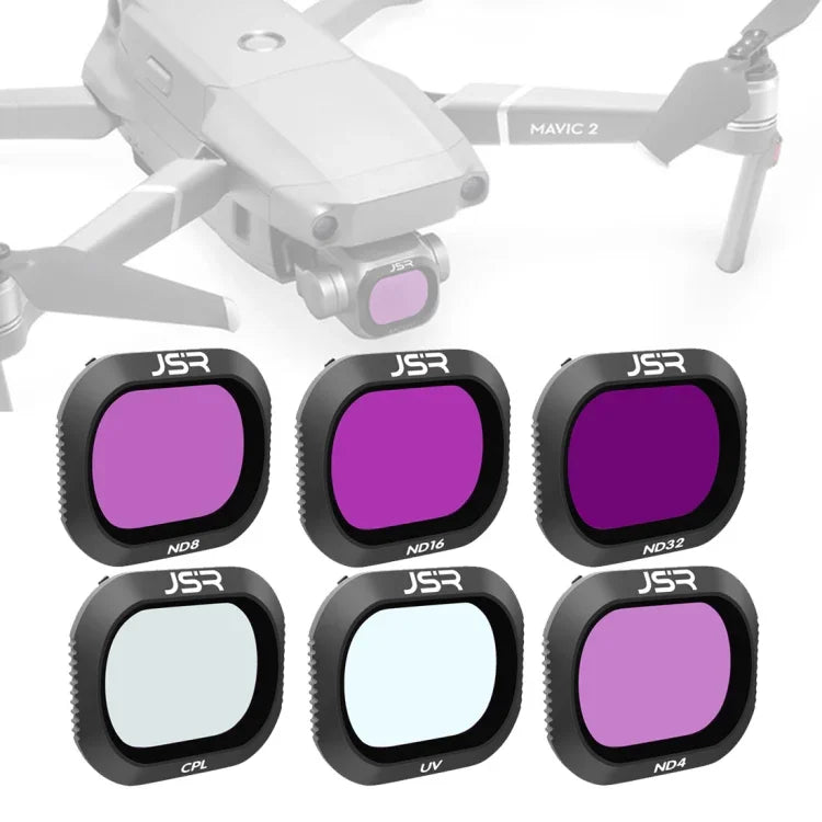 ฟิลเตอร์เลนส์กรองแสง JSR Drone 6 in 1 UV+CPL+ND4+ND8+ND16+ND32 สำหรับ DJI MAVIC 2 Pro, UV+CPL+ND4+ND8+ND16+ND32