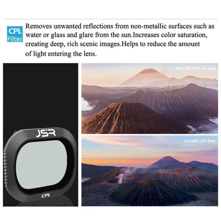 ฟิลเตอร์เลนส์กรองแสง JSR Drone 6 in 1 UV+CPL+ND4+ND8+ND16+ND32 สำหรับ DJI MAVIC 2 Pro, UV+CPL+ND4+ND8+ND16+ND32