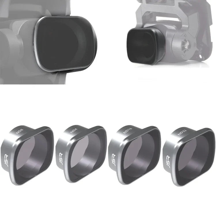 JSR KS ฟิลเตอร์เลนส์ 4 in 1 ND4+ND8+ND16+ND32 สำหรับ DJI FPV กรอบอะลูมิเนียมอัลลอย, 4 in 1 ND