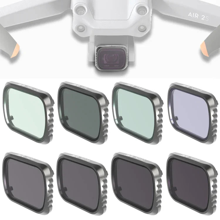 ฟิลเตอร์เลนส์ JSR KS 8-in-1 UV + CPL + ND8 + ND16 + ND32 + ND64 + STAR + NIGHT สำหรับ DJI Air 2S กรอบอะลูมิเนียม UV + CPL + ND8 + ND16 + ND32 + ND64 + STAR + NIGHT